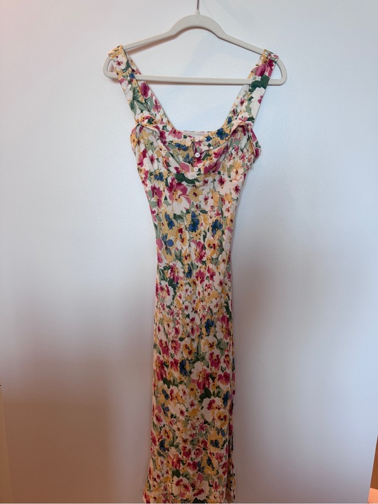 Reformation Dresses & Skirts - Reformation Floral Slip Maxi Dress in Pink, Cream & Green